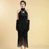 1920s Sequin Fringe Evening Flapper Dress