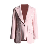 Cutout Asymmetric Fitted Blazer-boutique