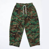 Plus Size Camo Drawstring Wide Leg Cargo Pants