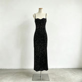 Sequin Strapless Bodycon Maxi Dress-boutique