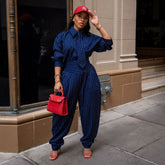 Striped Tie Shirt and Pants Set