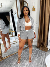 Striped Shirt and Shorts Two Piece Set