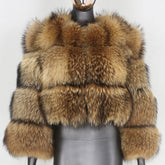 Tiered Fur Look Cropped Jacket-boutique