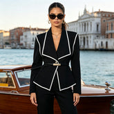 Women's Elegant V-Neck Blazer-boutique