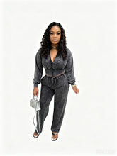 Washed Denim Jacket and Pants Set