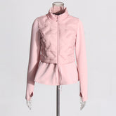 Color Block Puffer Jacket-boutique