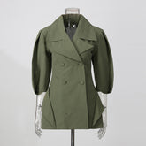 Double Breasted Slim Fit Blazer-boutique