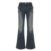 Fashion Low Waist Slim Flare Jeans