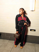 Chevron Stripe Zip Jacket and Pants Set