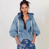 Washed Hooded Denim Jacket