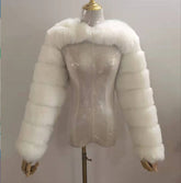 Faux Fur Long Sleeve Open Front Bolero