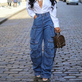 Multi Pocket Straight Leg Cargo Pants