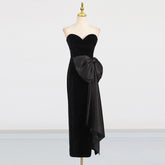Asymmetrical Strapless Evening Dress-boutique