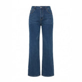 High Waist Relaxed Wide Leg Blue Jeans