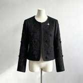 Embroidered Tweed Cardigan Jacket-boutique