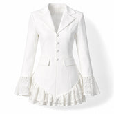 Lace Panel Flare Sleeve Blazer Dress-boutique