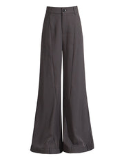Fashion High Waist Wide Leg Suit Trousers