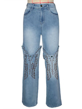 Fashion Embroidery Casual Jeans