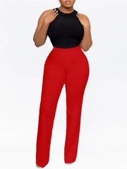 Casual Elastic High Waist Wide Leg Pants