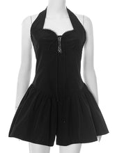 Sexy Halter Backless Ruffle Romper