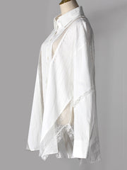 Casual Loose Lace Patchwork Shirt