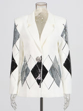 Fashion Sequin One Button Blazer