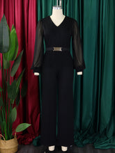 Elegant V-neck Pleated Tops Straight Pant Office Set