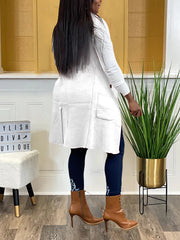 Casual Sleeveless Knit Cardigan Vest Top