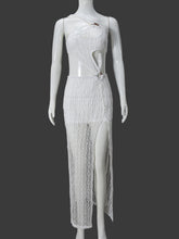 Sexy Irregular Hollow out See-through High Slit Dress