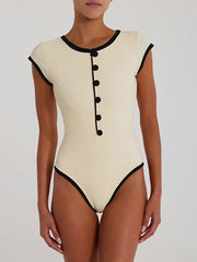 Sexy Ribbed Beach One-piece Swimsuit