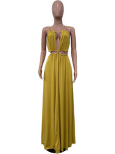 Sexy Hollow Out Crisscross Lace-up Swing Maxi Dress