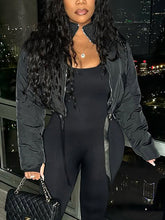 Casual Long Sleeve Slim Cropped Jacket