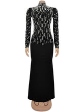 Elegant Beading Embellished Bodycon Maxi Dress