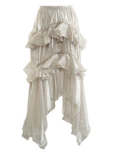 Elegant Glossy Ruffled Goldfish Skirt