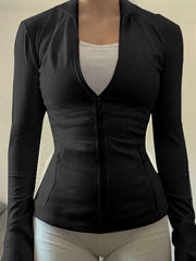 Casual Fit Zip Hoodie Cropped Jacket