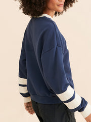 Letter Print Crewneck Pullover Hoodie