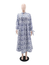 Casual Print Bandage Slim Maxi Dress