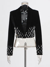 Boutique Rhinestone Embellished Blazer