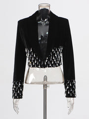 Boutique Rhinestone Embellished Blazer