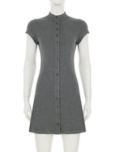 Casual Single-breasted Cardigan Midi Dress