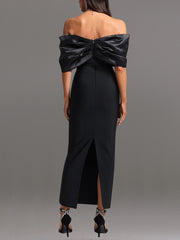 Sexy Off-the-Shoulder Rhinestone Maxi Dress