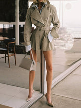 Fashion Belted Trench Coat Romper