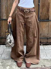 Fashion Wash Patchwork Wide Leg Jeans