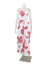 Casual Print Spaghetti Strap Wide Leg Jumpsuit