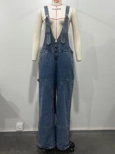 Sexy Denim Overalls Adjustable Strap Jumpsuit