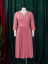 Elegant High Waist Pleated Midi Dress