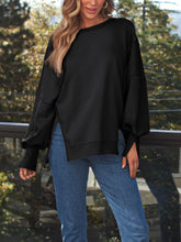 Casual Round Collar Long Sleeve Oversized Sweatshirt