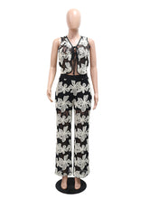 Fashion Lace See-Through Cropped Top Wide Leg Pant Sets