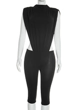Sexy Bodysuit And Capri Pants Two-Piece Set