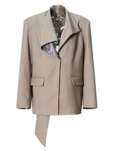 Vintage Sequin Lapel Casual Blazer